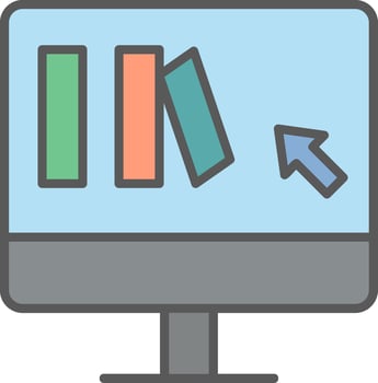Online Book purchase Vector Icon