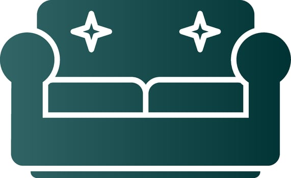 Couch Glyph Gradient Icon vector