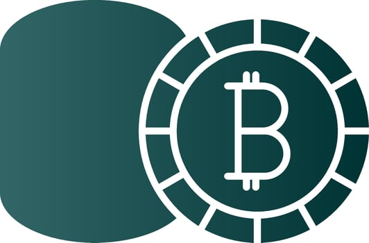 Bitcoin Glyph Gradient Icon vector