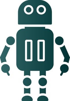 Robot Glyph Gradient Icon vector