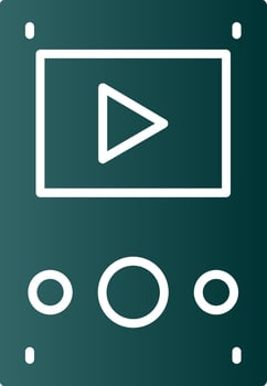 Music Player Glyph Gradient Icon vector