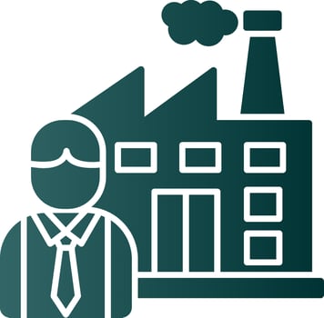 Employee Glyph Gradient Icon vector