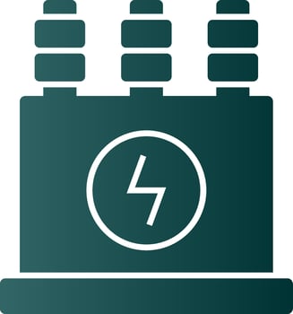 Power Transformer Glyph Gradient Icon vector