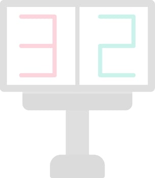 Scoreboard Flat Light Icon vector
