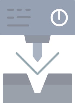 Metal Bending Machine Flat Light Icon vector