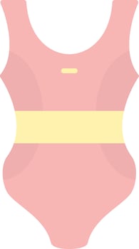 Swimsuit Flat Light Icon vector