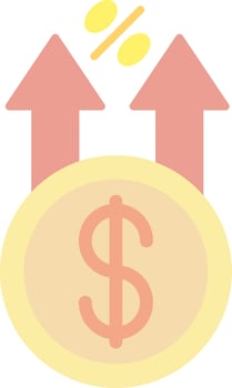 Profit Flat Light Icon vector