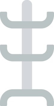 Coat Rack Flat Light Icon vector