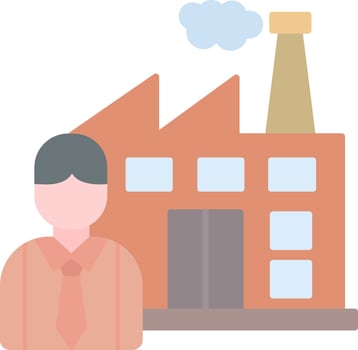 Employee Flat Light Icon vector