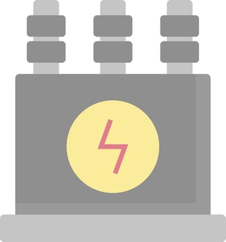 Power Transformer Flat Light Icon vector