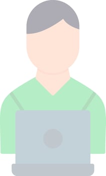 Working Flat Light Icon vector