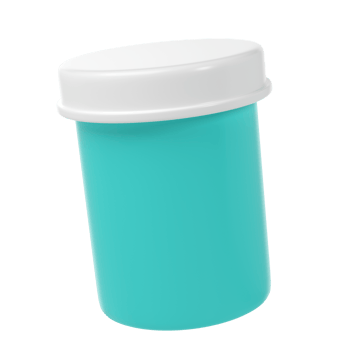 3d pill bottle medical icon pharmacy. White plastic supplement jar. Protein vitamin capsule packaging, large powder blank remedy cylinder pharmaceutical drug can png