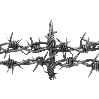 AI generated Barbed Wire Fence on Transparent background - Ai Generated png