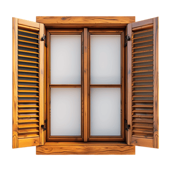 AI generated Wooden Window on Transparent background - Ai Generated png