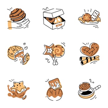 Hand Drawn Cookies Icon vector