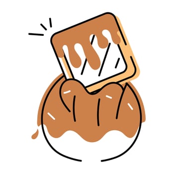Hand Drawn Cookies Icon vector