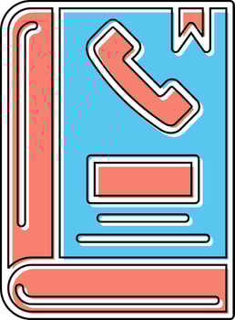 Phone Book Vector Icon