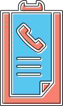 Call list History Vector Icon