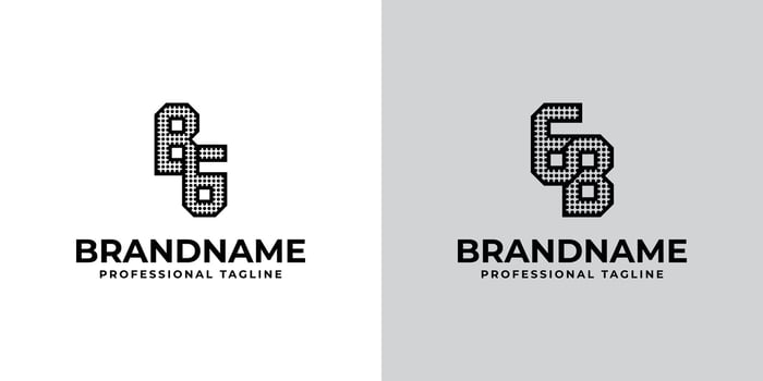 Letters BG and GB Dot Monogram Logo, Suitable for business with BG or GB initials vector