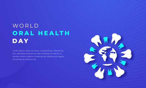 World Oral Health Day Paper cut style Vector Design Illustration for Background, Poster, Banner, Advertising, Greeting Card