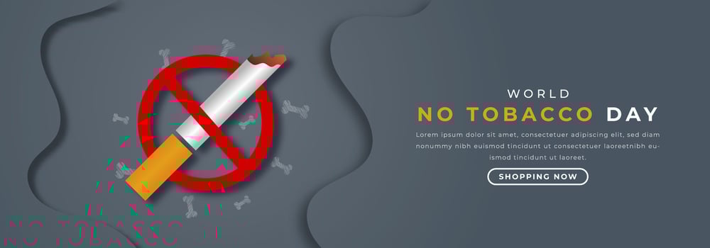 World no Tobacco Day Paper cut style Vector Design Illustration for Background, Poster, Banner, Advertising, Greeting Card