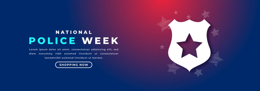 National Police Week Paper cut style Vector Design Illustration for Background, Poster, Banner, Advertising, Greeting Card