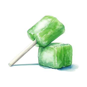 AI generated Green Candy Illustration png