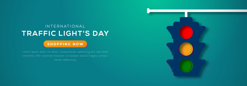 International Traffic Light's Day Paper cut style Vector Design Illustration for Background, Poster, Banner, Advertising, Greeting Card