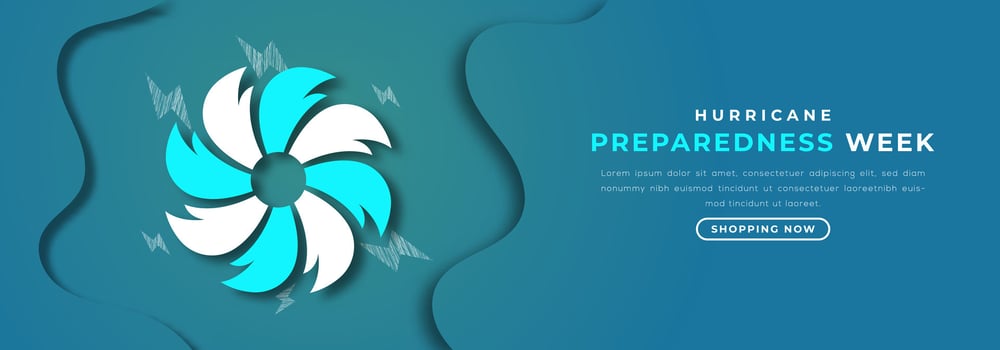 Happy Hurricane Preparedness Week Paper cut style Vector Design Illustration for Background, Poster, Banner, Advertising, Greeting Card