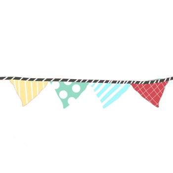 Party flags on transparency background. png