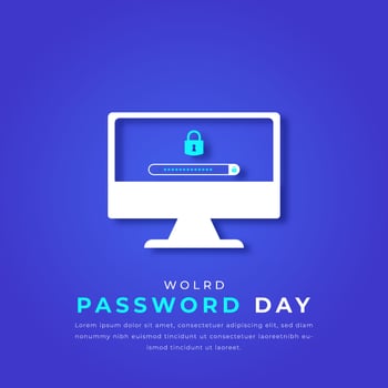World Password Day Paper cut style Vector Design Illustration for Background, Poster, Banner, Advertising, Greeting Card