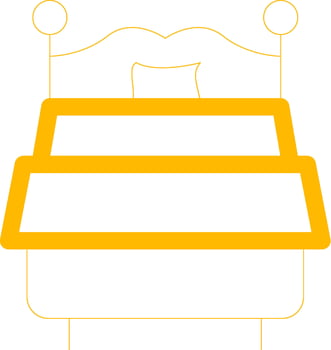 Double Bed Creative Icon Design vector