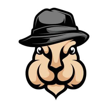 Rabbit Fedora Hat Design vector