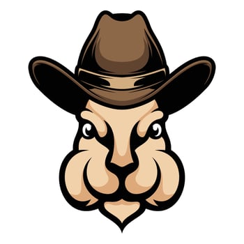Rabbit Cowboy Design vector