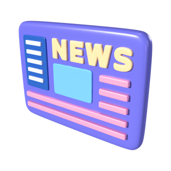 Internet News 3D Illustration Icon png