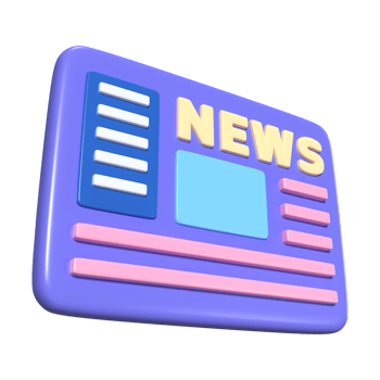 Internet News 3D Illustration Icon png