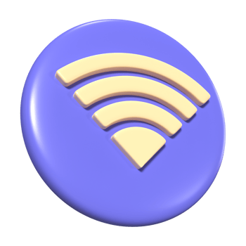 WiFi Connected 3D Illustration Icon png