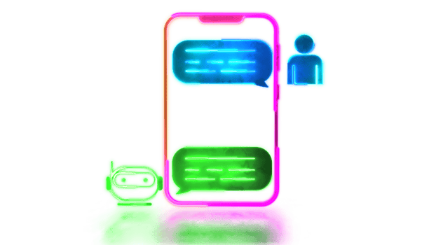 Looping neon glow effect Chat with AI png