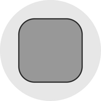 Round Corner Line Filled Light Circle Icon vector