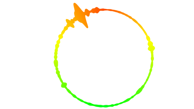 Circle shaped digital sound waves png