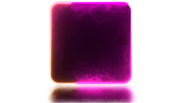 Looping glowing square neon frame effect png