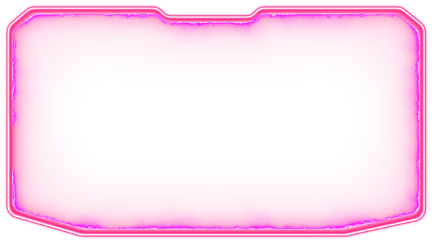 Neon gaming frame effect glowing square shape png