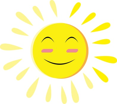 this a smile sun vector