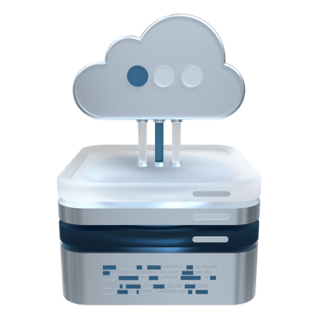 Cloud computing technology. Cloud data center with hosting server. Cloud service 3d rendering. Network and database. Cloud storage. 3d render illustration png