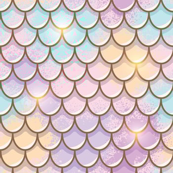 Vector pattern with pink and blue mermaid scales