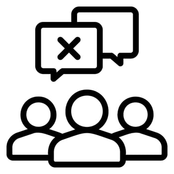 Disagree line icon vector