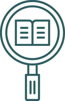 Research Line Gradient Icon vector