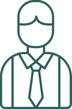 Employee Line Gradient Icon vector