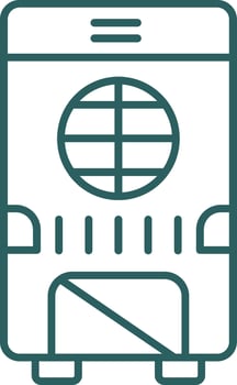 Dehumidifier Line Gradient Icon vector