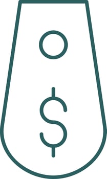 Tag Line Gradient Icon vector